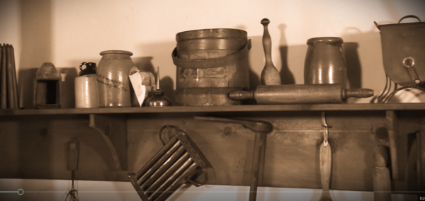 antique kitchen shelf
