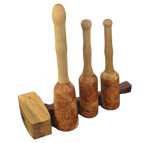 burl mallet group of 4